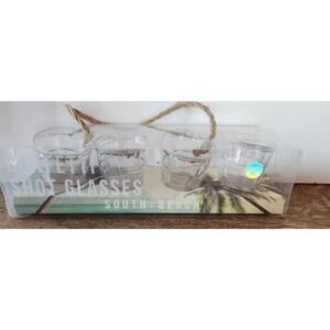 Argento Set of 4 South Beach Silver Confetti 1.5 Oz Shot Glasses - New In Box